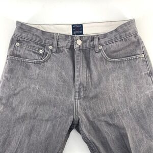 GOODALE Mens Jeans 32x32 Gray Wash Selvedge Denim Tailored Tapered Straight Leg